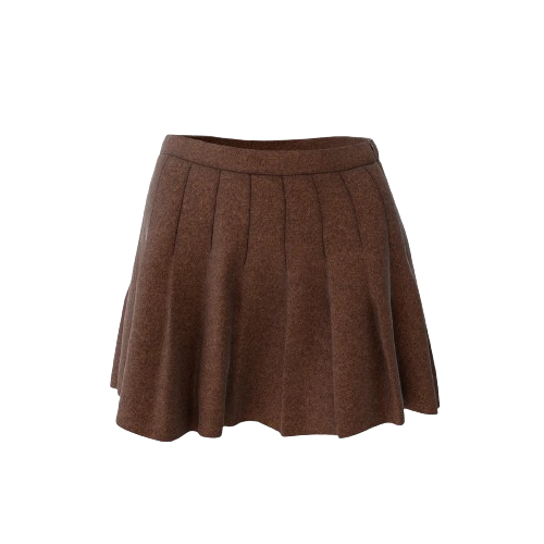 Solid Brown Skirt for Women