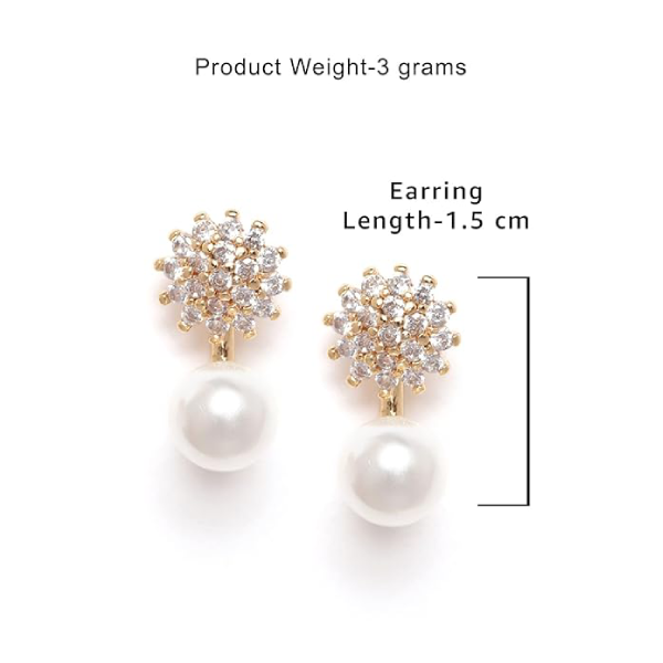 Zaveri Pearls Stud Earring