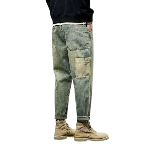 Men's Vintage Cargo Denim Joggers