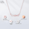 GIVA Silver Rose Gold Necklace