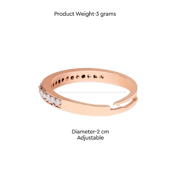ring-2 ZAVERI PEARLS Rose Gold Ring